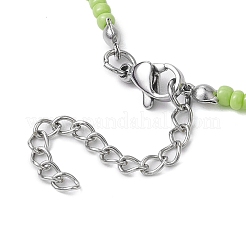 Collane di perline di vetro con fiori&nbsp;NJEW-TA00171