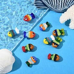 10pcs 5 Farben handgemachte Bunte Malerei-Perlen&nbsp;LAMP-YW0001-62