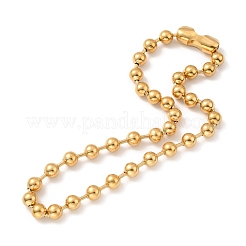 PVD-Vakuumbeschichtung 304 Edelstahl Kugelkette Halskette & Armband Set&nbsp;STAS-D181-01G-02C