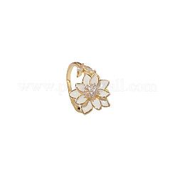 Modische Messing-Mikropflaster-Zirkonia mit Emaille-Manschettenringen&nbsp;FS-WGFDA76-02