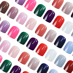 Faux ongles à pression en plastique ABS couleur pure&nbsp;MRMJ-WH20004-32A