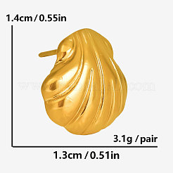 Pendientes de acero inoxidable con forma de concha marina&nbsp;FN1055-2