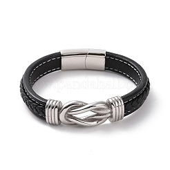 Bracciale a maglie intrecciate in acciaio inossidabile 304&nbsp;BJEW-G658-01P