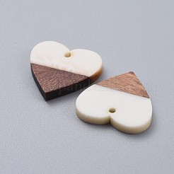 Pendentifs en bois de résine et de noyer&nbsp;RESI-X0001-34