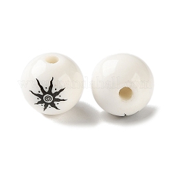 Perles de porcelaine à la main imprimés&nbsp;PR-CBA3F2D-05F