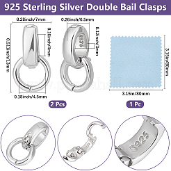 2 pz. 925 fermagli pieghevoli in argento sterling&nbsp;FIND-BBC0003-94B