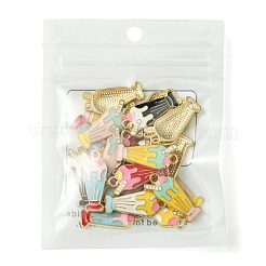 24pcs 6 colgantes de esmalte de aleación de colores&nbsp;ENAM-FS0001-92