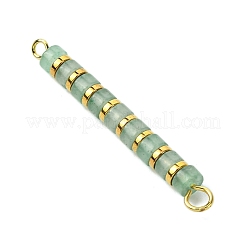 Natürlicher grüner Aventurin & galvanisierter synthetischer nicht magnetischer Hämatit-Heishi-Verbindungsanhänger&nbsp;PALLOY-JF03291-02