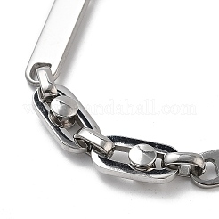 Collana e braccialetti con catena a maglie ovali in acciaio inossidabile 201 anti-appannamento&nbsp;SJEW-G083-04P