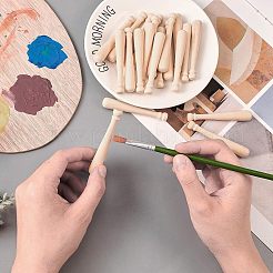 Unfertige halbgebohrte Mini-Naturholzperlen&nbsp;WOOD-OC0001-27B
