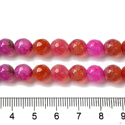 Gefärbte und erhitzte natürliche Drachenadern Achat Perlenstränge&nbsp;G-P539-A01-22