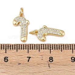 Encantos de circonita cúbica micro pavé de latón navideño&nbsp;KK-L255-18G-01