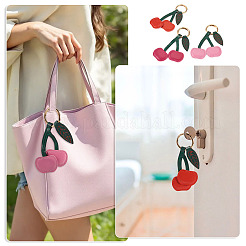 3 portachiavi in lega di pelle PU 3 colori&nbsp;KEYC-TA0001-42
