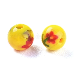 Handgemachte Millefiori Glas runde Perlen&nbsp;X-LAMP-J038-4mm-M
