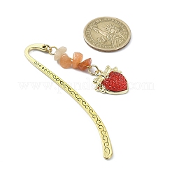 6 segnalibro pendente con perline in pietra preziosa naturale stile 6 con cuore acrilico&nbsp;AJEW-JK00261