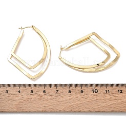 Boucles d'oreilles en laiton de cercle pour les femmes&nbsp;KK-CBA4112-08G