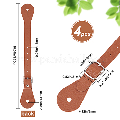 4 Stück Sporenriemen aus PU-Leder&nbsp;AJEW-GF0005-27B