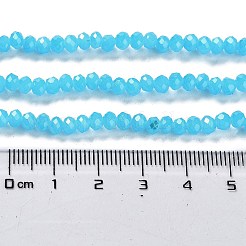 Perles de verre imitation jade cuites au four&nbsp;X-DGLA-A034-J4MM-A13