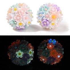 Cuentas de fantasía de arcilla polimérica luminosas hechas a mano con rhinestone&nbsp;CLAY-H003-04