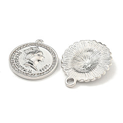 DIY flache runde Messing Micro Pave klare Zirkonia Anhänger Halsketten Herstellung Kits&nbsp;KK-S386-39P