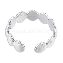 Anello polsino aperto avvolgente in acciaio inossidabile 304 per donna&nbsp;RJEW-N038-100P