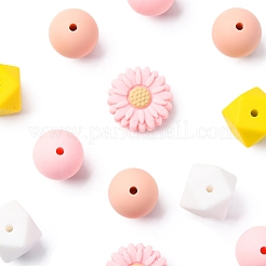 5 styles de perles en silicone écologiques de qualité alimentaire&nbsp;SIL-FS0001-23