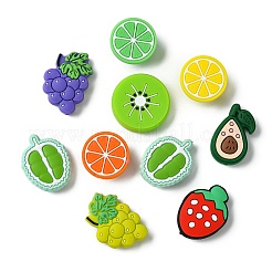 18 Stück 9 Stile Obstmotiv Lebensmittelqualität Silikon Fokalperlen&nbsp;SIL-CJ0002-18