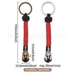 2 llavero de cuerda de paracaídas de nailon espartano hecho a mano en 2 colores para hombre&nbsp;KEYC-DR0001-13