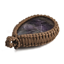 Mit Nylonschnur umwickelte Anhänger aus natürlichem Amethyst&nbsp;PALLOY-JF02956