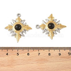 Anhänger aus natürlichem schwarzem Onyx (gefärbt und erhitzt)&nbsp;STAS-L314-08GP
