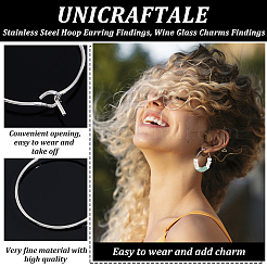 Anelli con ciondolo per calici da vino in acciaio inossidabile 304&nbsp;STAS-UN0001-49P