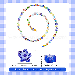 Millefiori a mano fili di perline di vetro&nbsp;LAMP-LT0001-09A