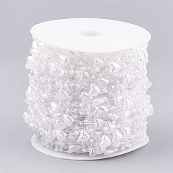 Filo di ghirlanda con bordi in rilievo di perle imitazione plastica&nbsp;AJEW-S071-02D