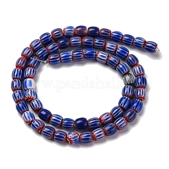 Colliers de perles chevron en fil de verre filé à la main&nbsp;LAMP-K041-01A-14