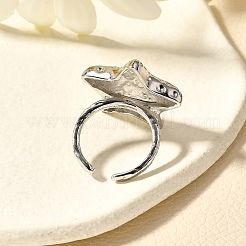 Anillos de brazalete de latón para mujer&nbsp;RJEW-Q008-07C-P