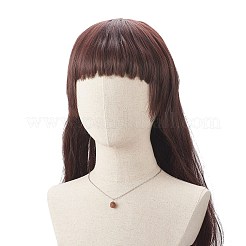 Collier pendentif en perles rondes rudraksha naturelles&nbsp;NJEW-JN04203-01