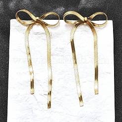 Boucles d'oreilles à tige en acier inoxydable 304 avec nœud papillon pour femmes&nbsp;EJEW-D104-04G