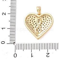 Pendenti in zirconi cubici trasparenti in micro pavè di ottone&nbsp;KK-C264-17B-G