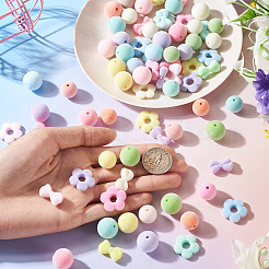 75 pièce de perles acryliques floquées&nbsp;OACR-TA0005-01