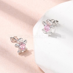 925 Sterling Silber Ohrstecker&nbsp;EJEW-D342-02P