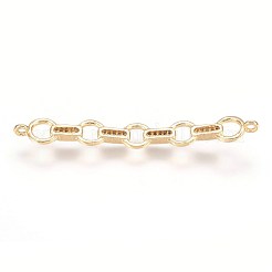 Liens de zircone cubique en laiton micro-pavé&nbsp;ZIRC-E124-31G