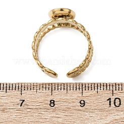Armreifen aus Edelstahl 304 mit Glas-Katzenaugen-Motiv für Damen&nbsp;RJEW-K309-40A