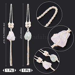2 ciondolo decorativo con pietre preziose naturali in 2 stili&nbsp;HJEW-CA0001-13