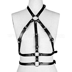 Harnais de poitrine en cuir PU et alliage pour femmes&nbsp;WGB91D6-01