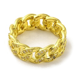 Mikropavé-Zirkonia-Ringe aus Messing für Damen&nbsp;RJEW-E295-09G