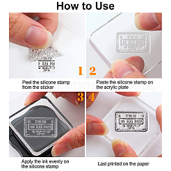 Transparente Stempel aus PVC-Kunststoff mit Sommermotiv&nbsp;DIY-WH0631-0328
