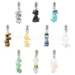 50 Stück 10 Stile natürlicher und synthetischer Edelstein europäischer Anhänger&nbsp;HJEW-CJ00093