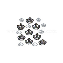 16 Stück 2 Stile Krone aus Glas/Harz Hotfix-Strass&nbsp;PATC-FG0002-38