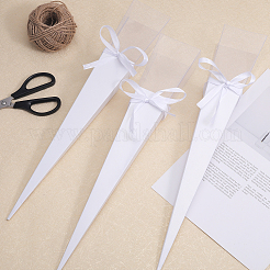 Kegel irisierende papier einzelne rose verpackung geschenkboxen&nbsp;CON-WH0085-50A