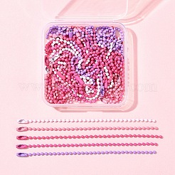 50 Stück 5 Farben sprühlackierte Eisenkugelketten&nbsp;CH-TA0001-09